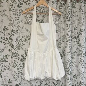 White Halter Dress